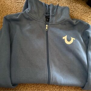 True Religion Light Blue Graphic Logo Sweatshirt